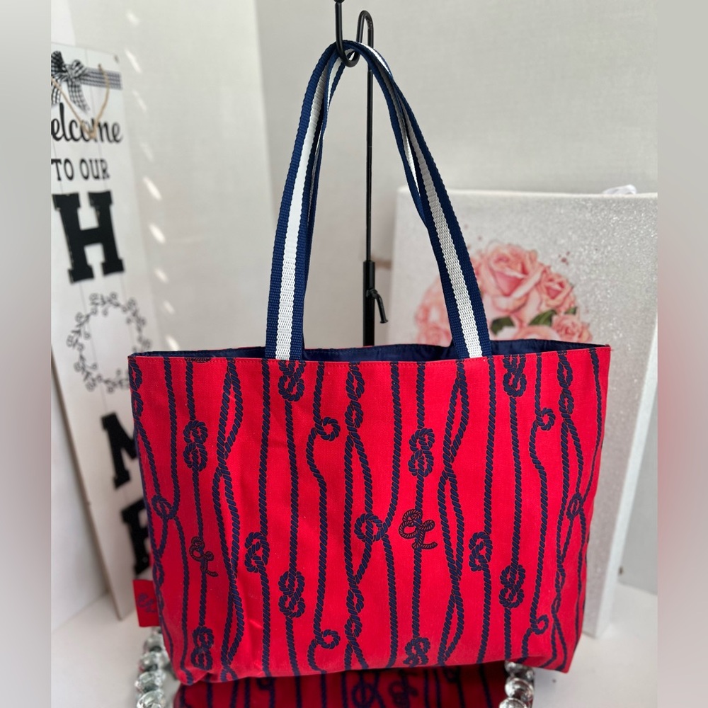Estee Lauder Like new Red and Blue Totes with Durable Design